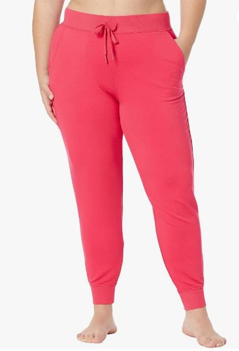 SKECHERS Women's GoLounge Restful Joggers Large Pink Coral Terry Sweatpants NWT